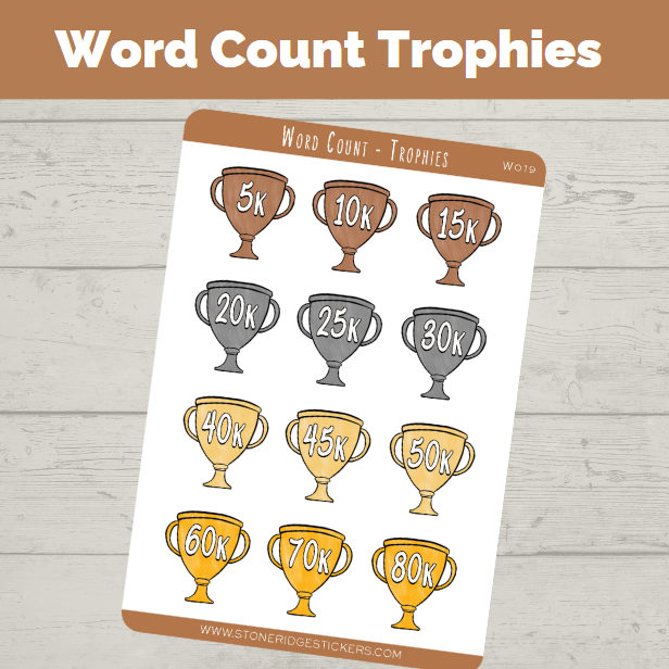 Trophy Writing Reward Sticker