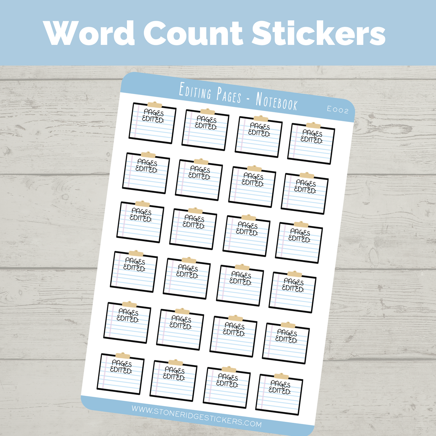 Editing Tracker Sticker - Notepad