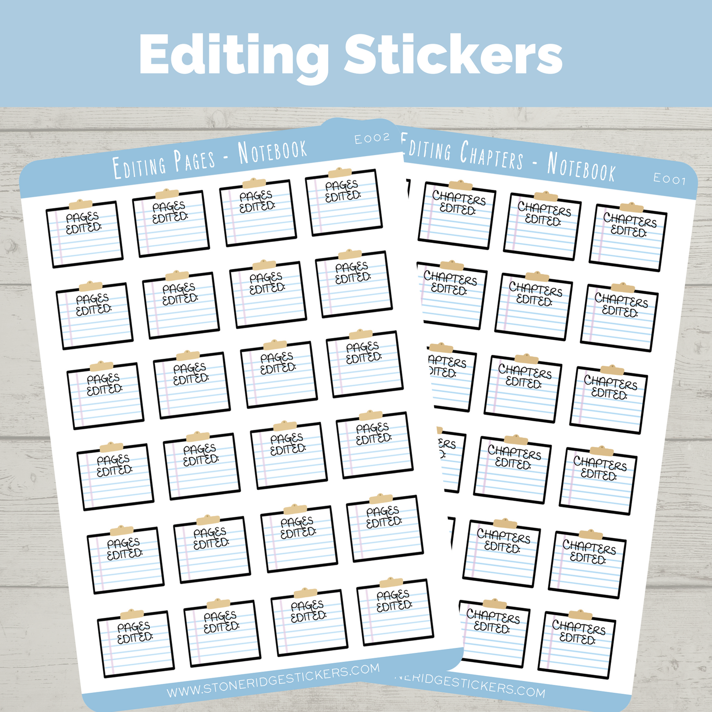 Editing Tracker Sticker - Notepad