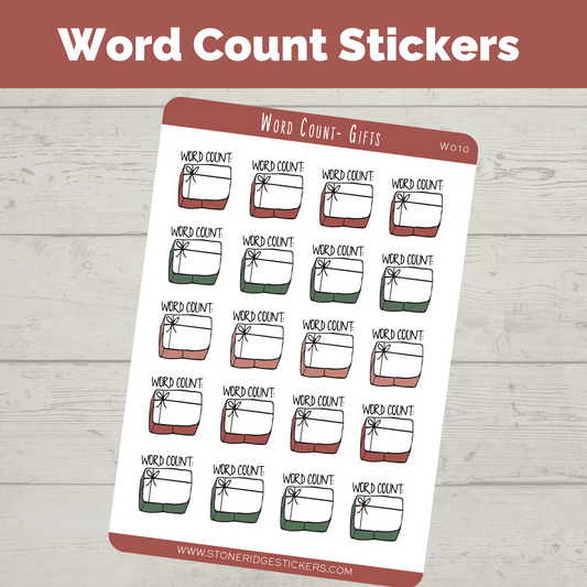 Word Count Writing Sticker - Christmas Gift