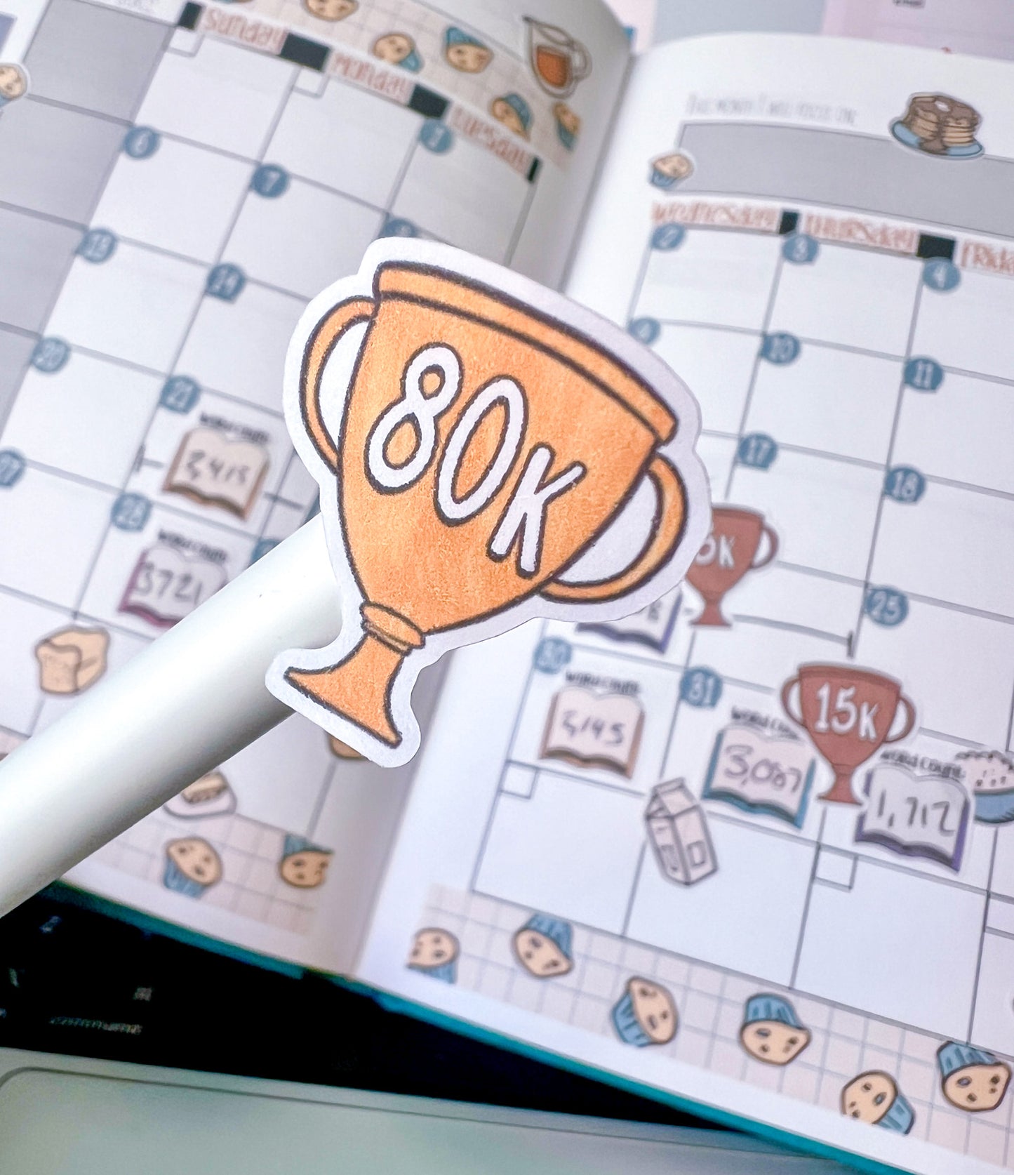 Trophy Writing Reward Sticker