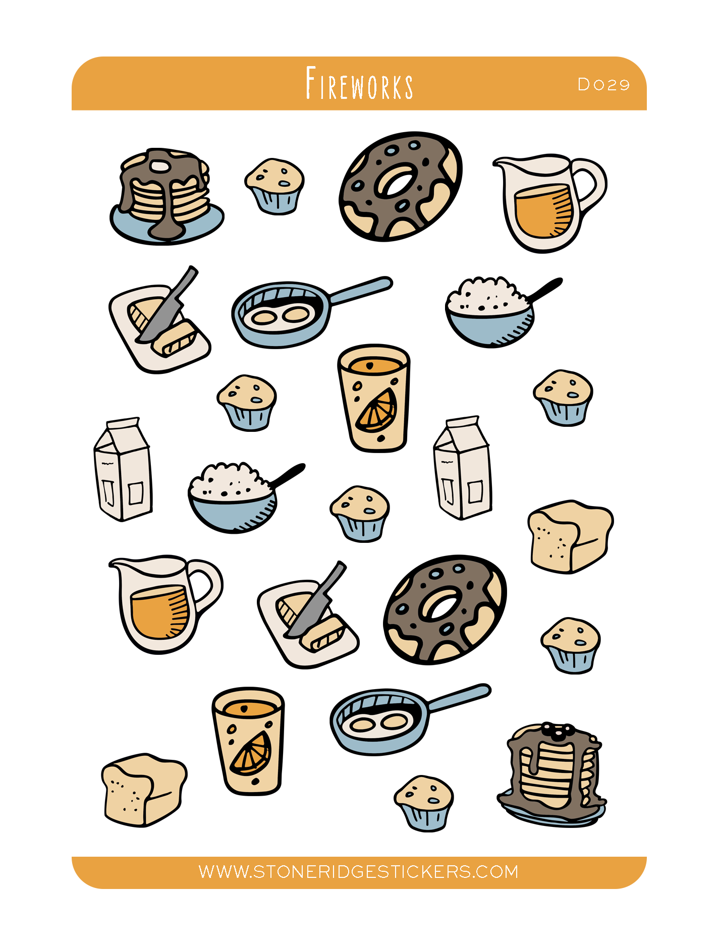 Breakfast Sticker Sheet