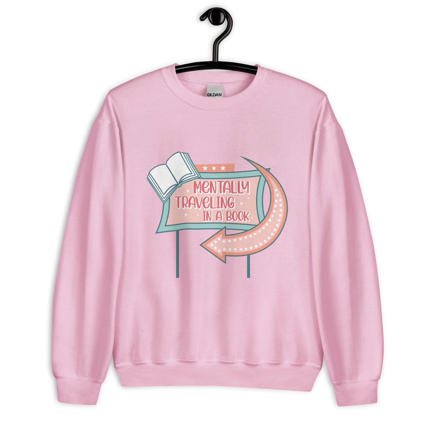 Mentally Traveling in a Book - Unisex Crewneck Sweatshirt