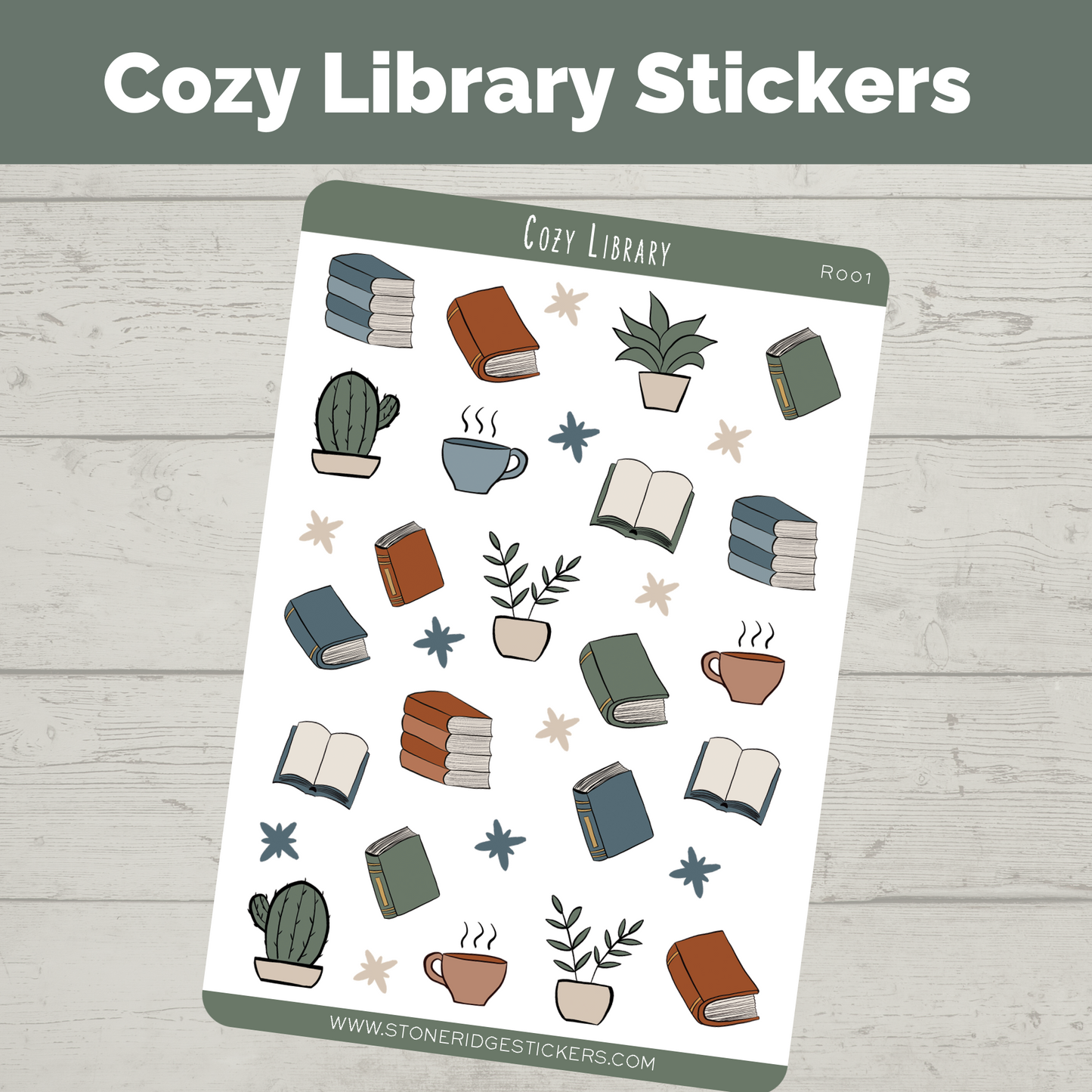 Cozy Library Stickers