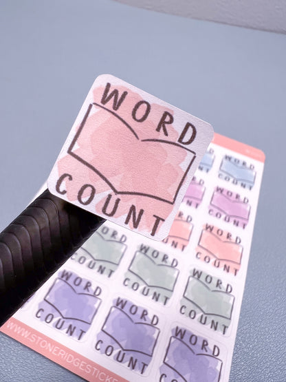 Word Count Writing Sticker - Book