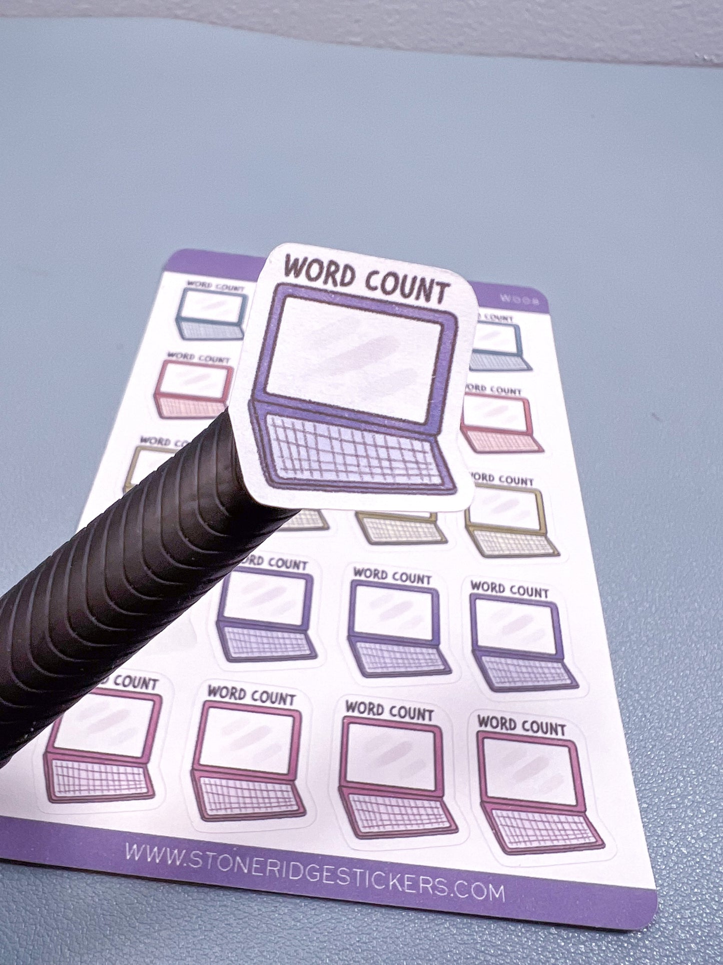 Word Count Writing Sticker - Laptop