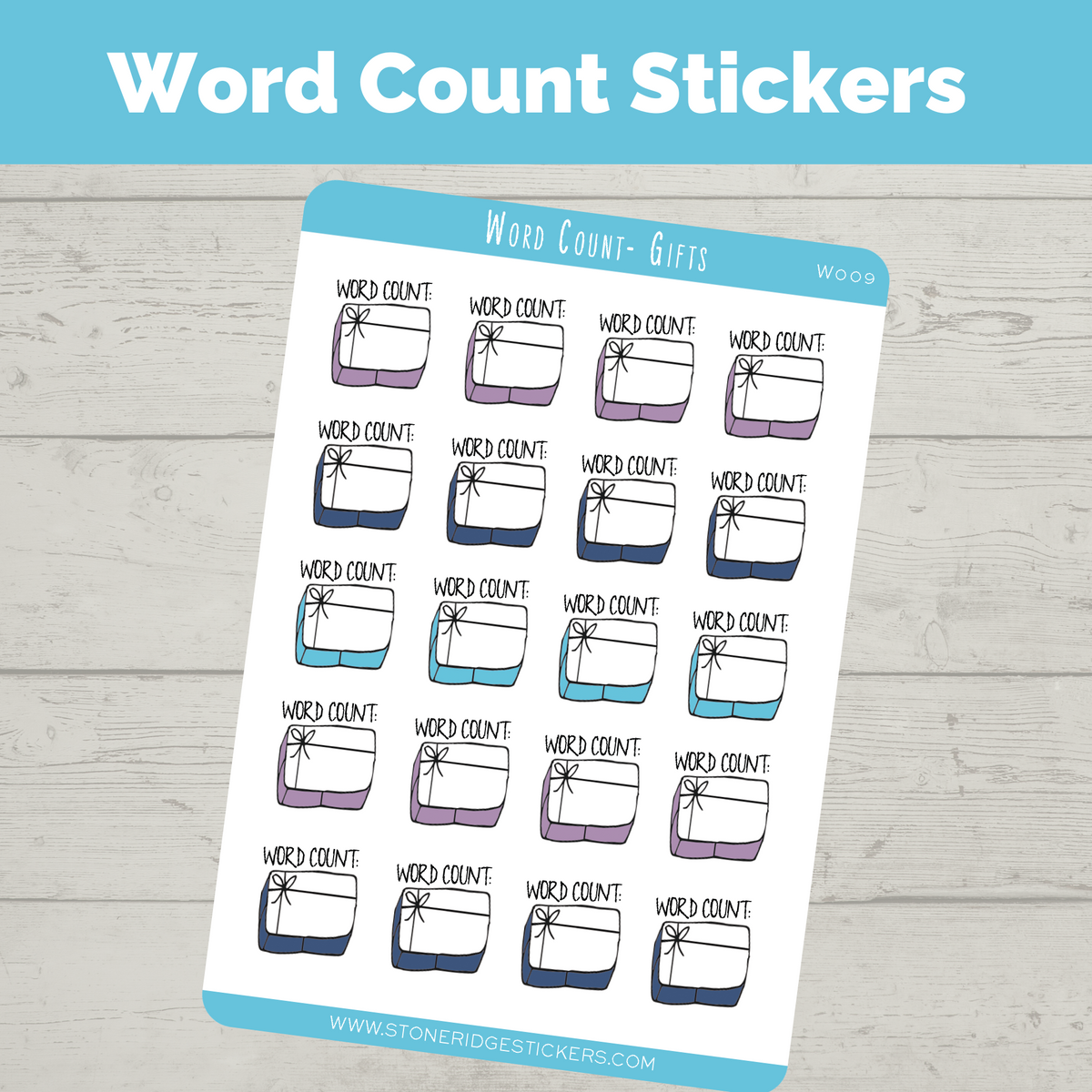 Word Number Sticker Word Count Writing Sticker - Gift – Stone Ridge Books