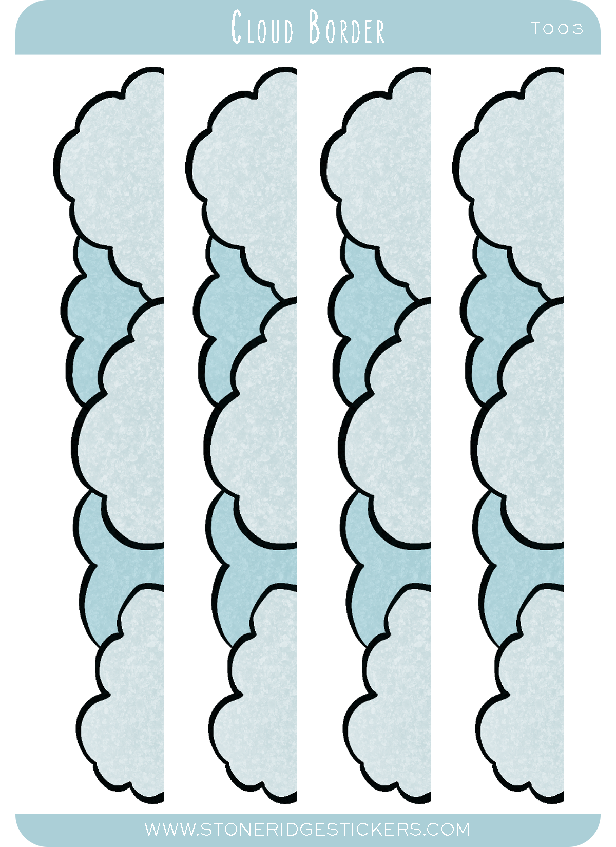 Cloud Border Sticker Sheet