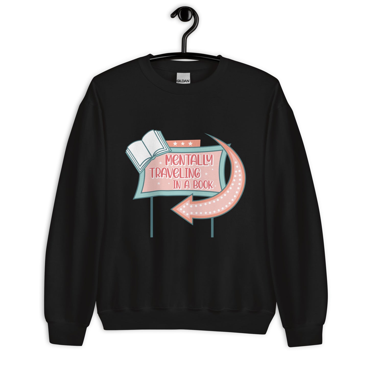 Mentally Traveling in a Book - Unisex Crewneck Sweatshirt