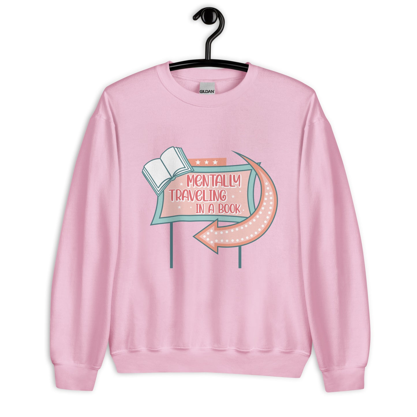 Mentally Traveling in a Book - Unisex Crewneck Sweatshirt