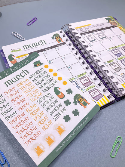 March - St. Patrick's Day Sticker Sheet