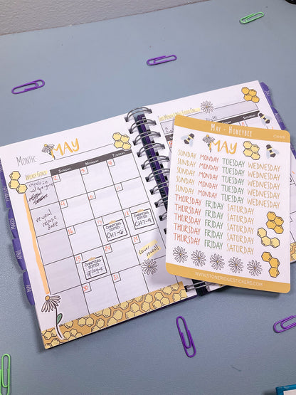 May - Honeybee Sticker Sheet