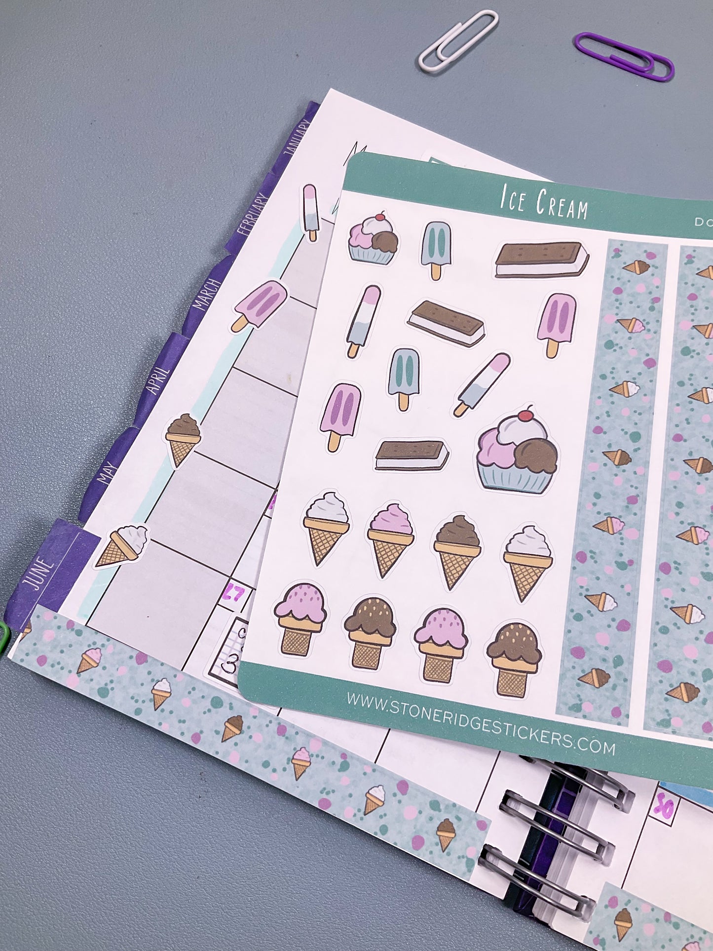 Ice Cream Sticker Sheet