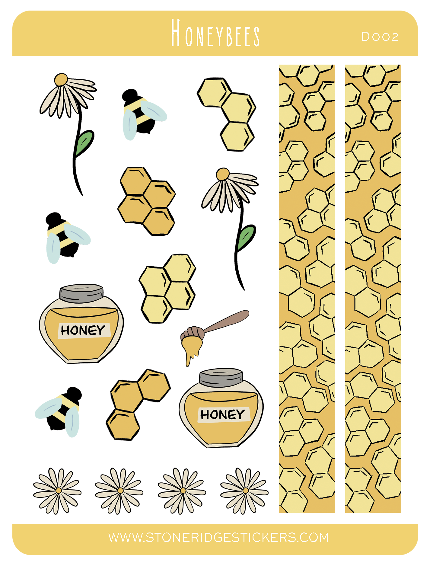 Honeybee Sticker Sheet