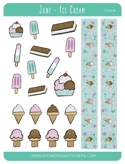 Ice Cream Sticker Sheet