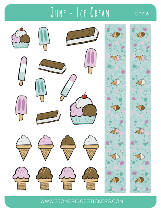 Ice Cream Sticker Sheet