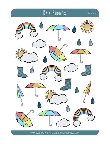 Rain Showers Sticker Sheet