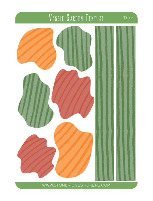 Veggie Garden Texture Layers Sticker Sheet